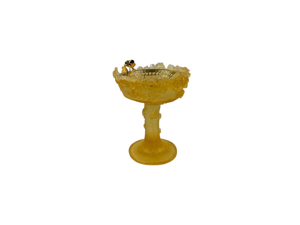 YELLOW LEAFY INCENSE BURNER