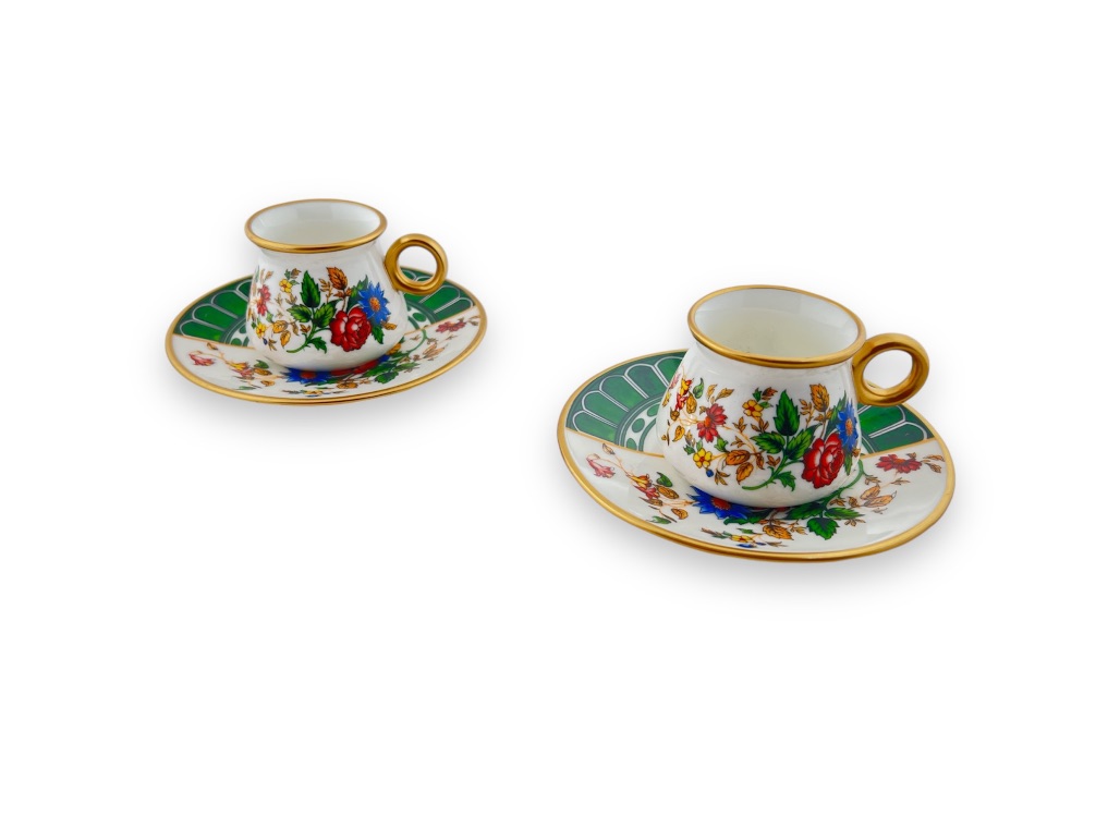 GLZ 110, RIGA YESIL, GREEN,TURKISH COFFEE SET FOR 6