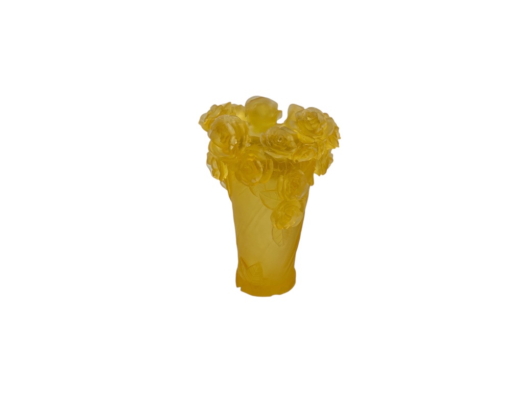 YELLOW FLOWERY INCENSE BURNER